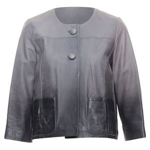 Maje Bokio Ombre Lambskin Leather Flare Jacket